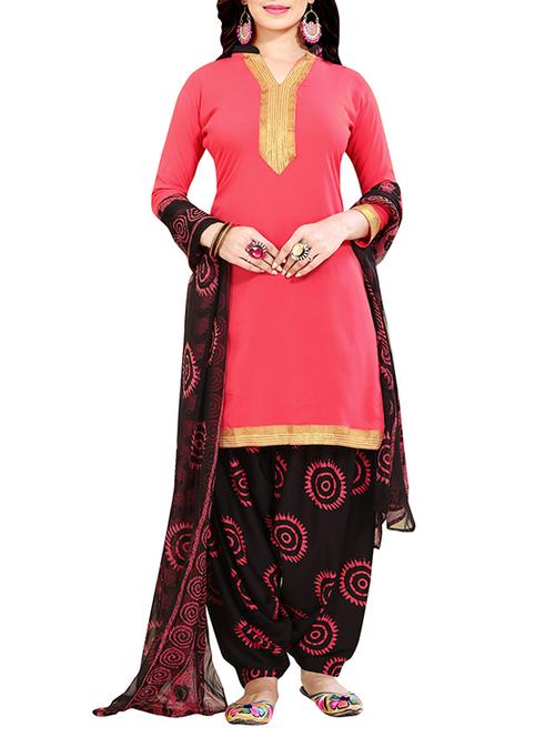 pink unstitched suit - 15264993 - Very Small Image - 1