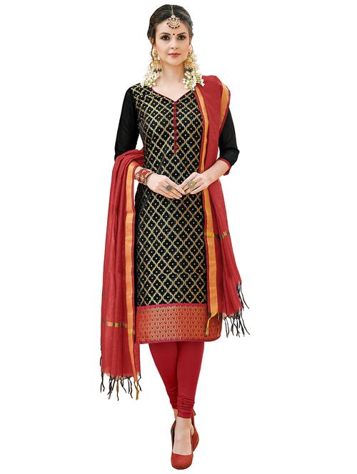 black silk blend unstitched suit - 15265705 - Very Small Image - 1