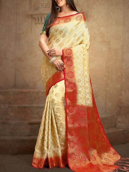 zari woven saree - 15266008 - Very Small Image - 1