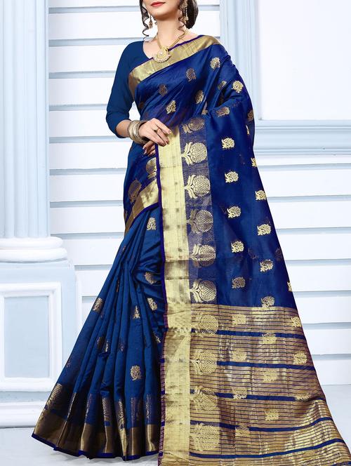 zari woven saree - 15266020 - Very Small Image - 1