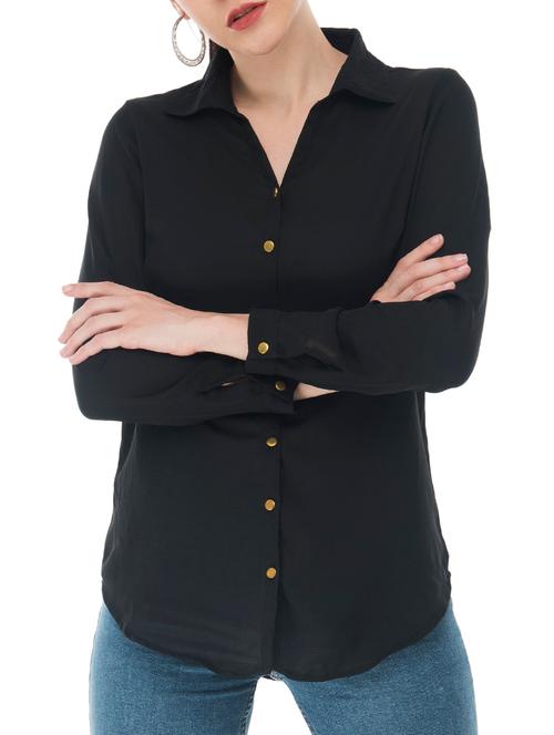 contrast metallic button shirt - 15266551 - Very Small Image - 1