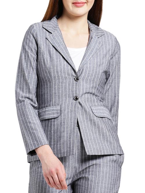 striped formal blazer - 15266582 - Very Small Image - 1