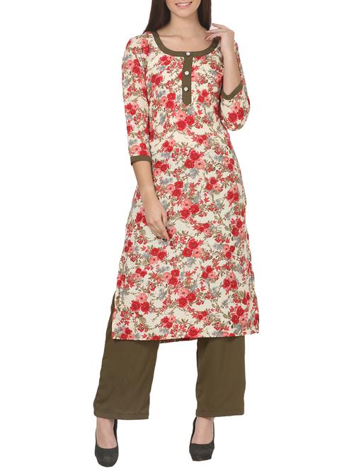 floral kurta pant set - 15266625 - Very Small Image - 1