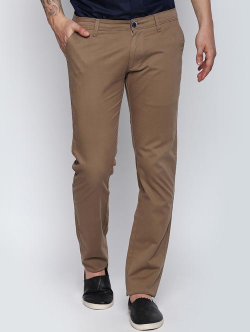 brown cotton chinos - 15266713 - Very Small Image - 1