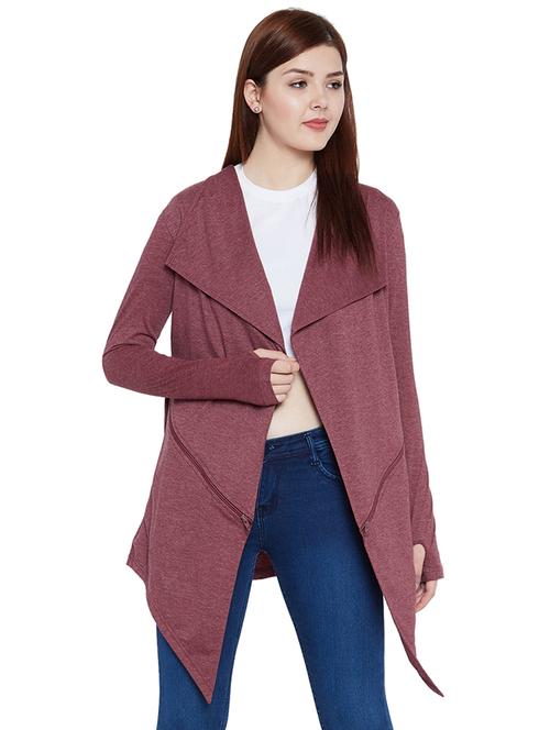 zipper detail asymmetrical shrug - 15267861 - Very Small Image - 1