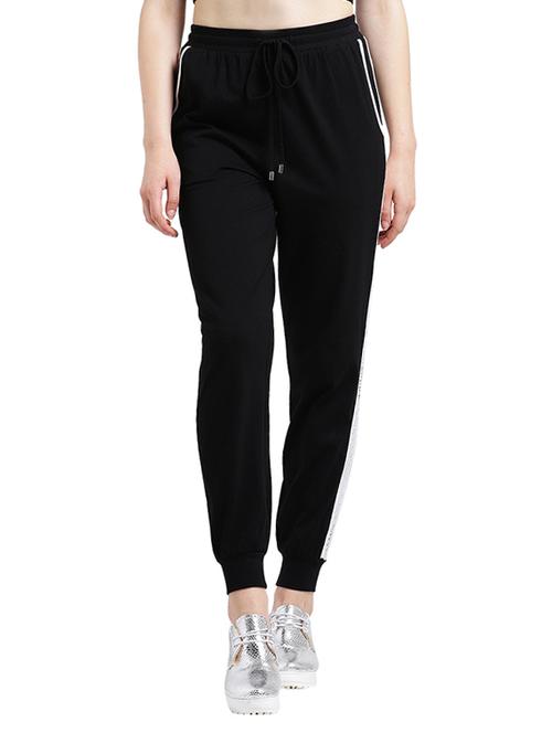 black blended knit joggers - 15268137 - Very Small Image - 1