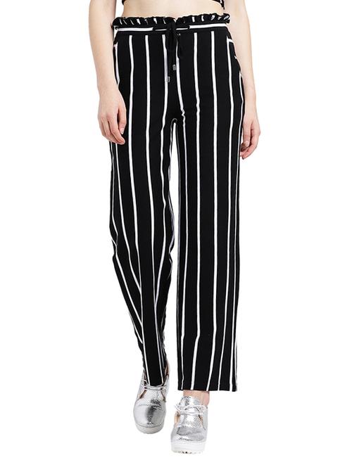 black striped wide leg trouser - 15268191 - Very Small Image - 1
