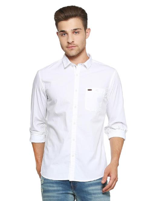 white cotton casual shirt - 15269016 - Very Small Image - 1