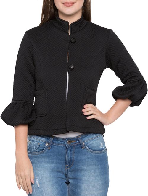 raised neck stylized sleeve jacket - 15269313 - Very Small Image - 1