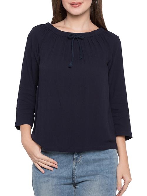 draw string neck top - 15269334 - Very Small Image - 1