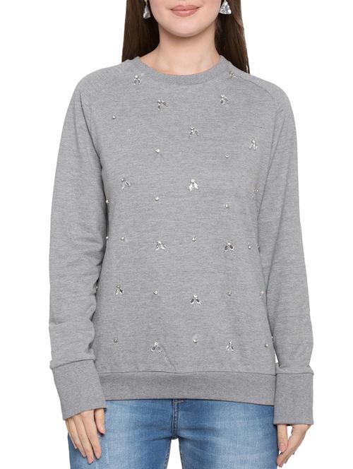 embellished grey sweatshirt - 15269360 - Very Small Image - 1