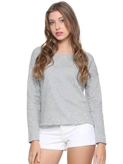 distressed solid tee - 15269474 - Very Small Image - 1