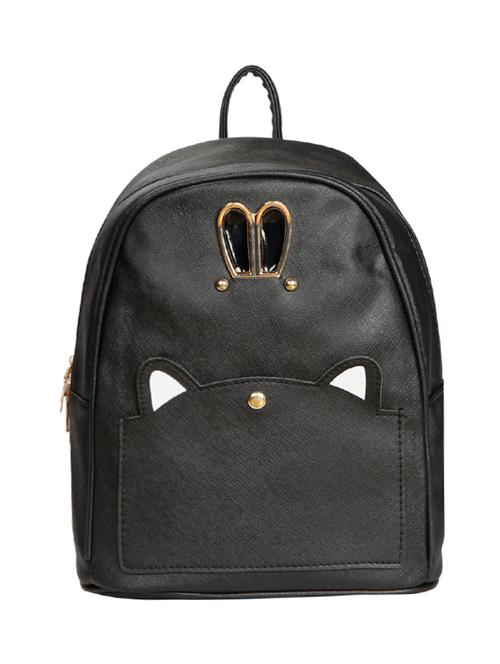 black leatherette (pu) regular backpack - 15270326 - Very Small Image - 1