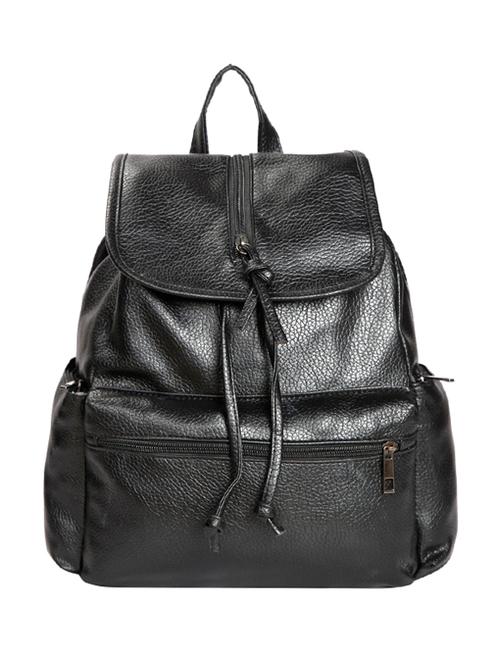 black leatherette (pu) regular backpack - 15270345 - Very Small Image - 1