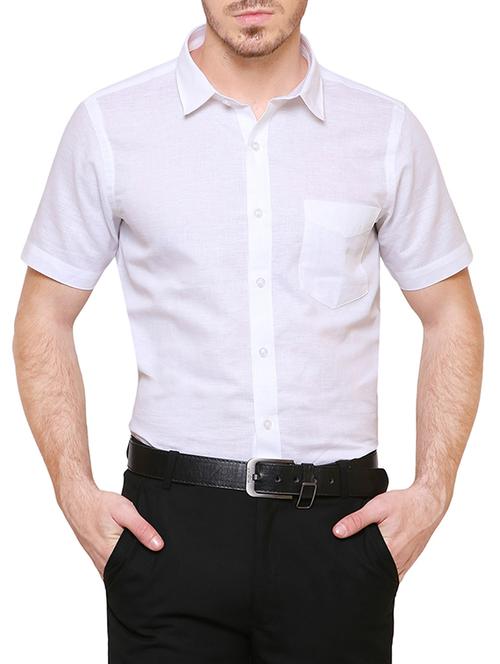 white linen formal shirt - 15272352 - Very Small Image - 1