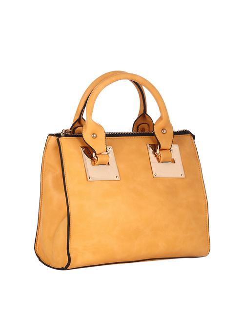 yellow leatherette (pu) handbag - 15273339 - Very Small Image - 1