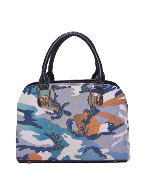 blue leatherette (pu) handbag - 15273358 - Very Small Image - 1