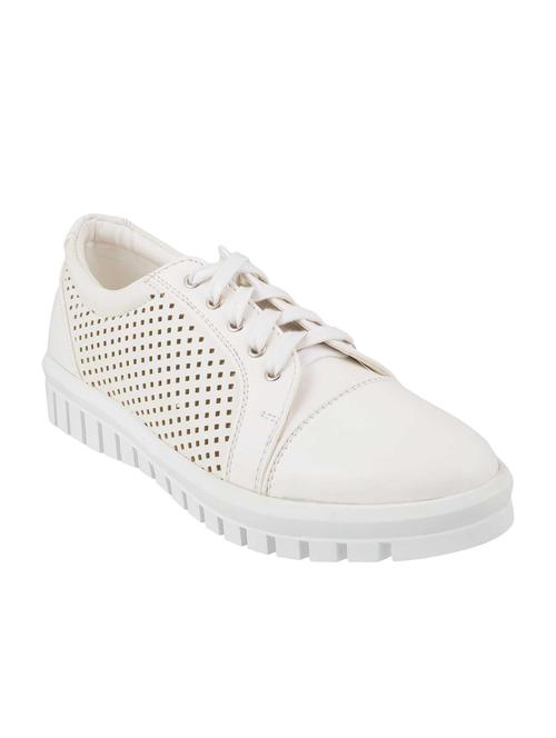 blue faux leather laceup sneakers - 15276772 - Very Small Image - 1