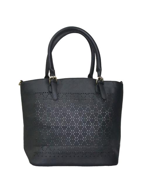 black leatherette (pu) handbag - 15277507 - Very Small Image - 1