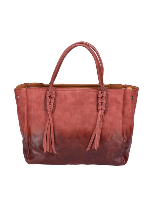 maroon leatherette (pu) handbag - 15277511 - Very Small Image - 1