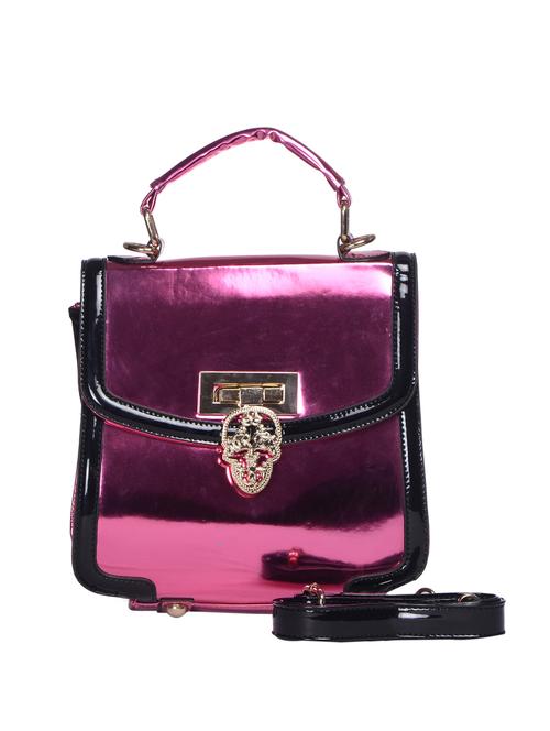pink leatherette (pu) handbag - 15277530 - Very Small Image - 1
