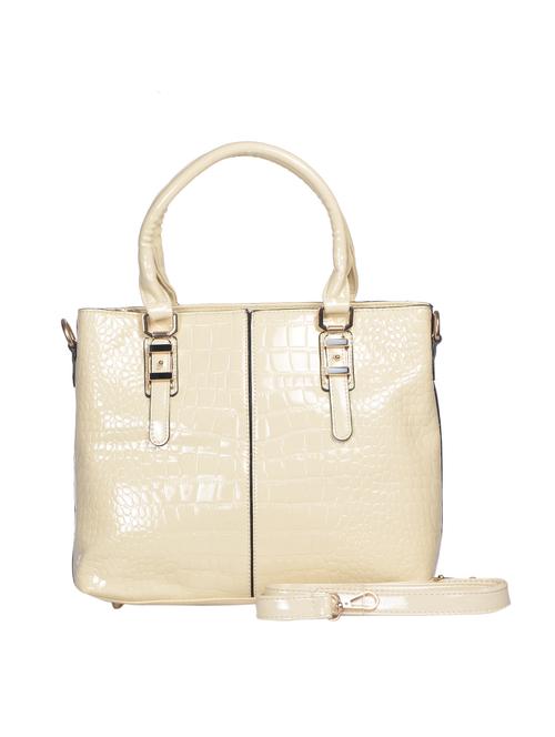 cream leatherette (pu) handbag - 15277534 - Very Small Image - 1