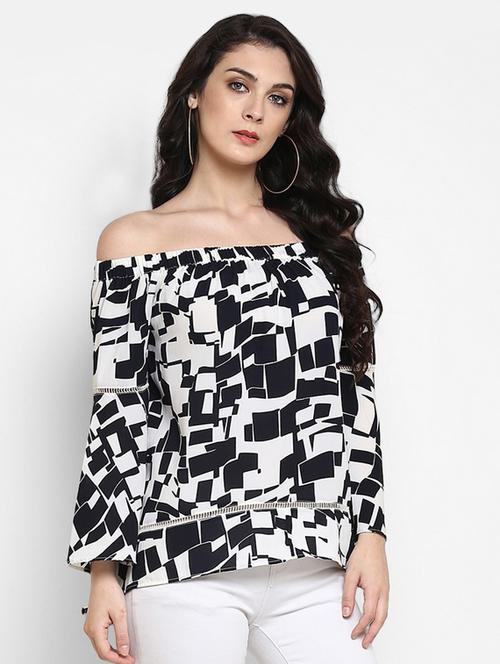 off shoulder bell sleeved top - 15277643 - Very Small Image - 1