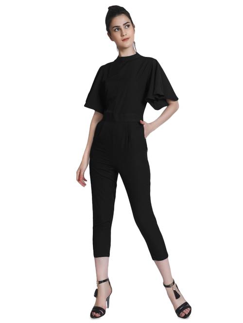 cut out back ruffle sleeved jumpsuit - 15277822 - Very Small Image - 1