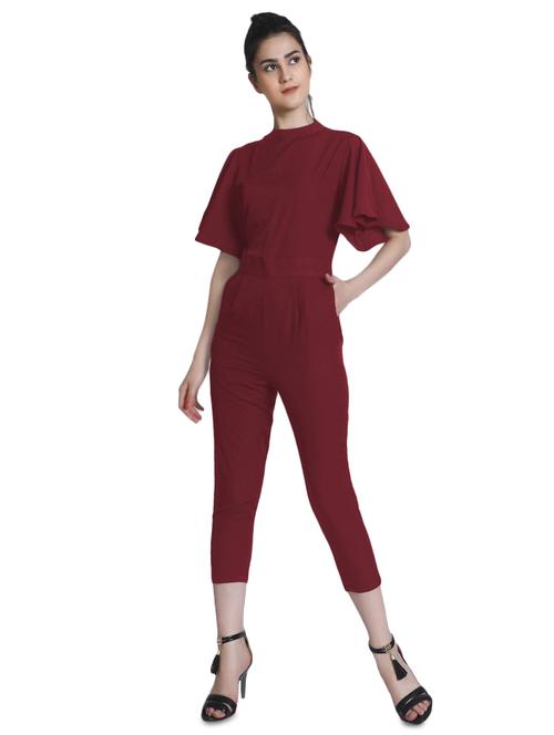cut out back ruffle sleeved jumpsuit - 15277823 - Very Small Image - 1