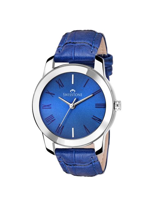 swisstone ck311-blue leather strap wrist watch for women - 15277833 - Very Small Image - 1