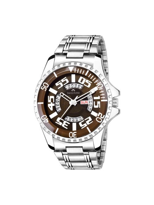 swisstone g220-brw-ch day date display watch for men - 15277837 - Very Small Image - 1