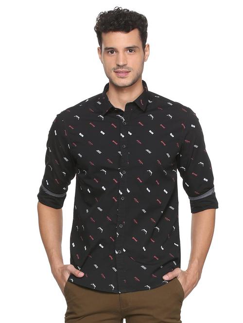 black cotton casual shirt - 15278742 - Very Small Image - 1