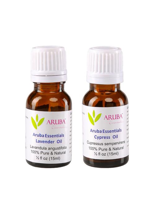 aruba essentials lavender oil & cypress oil 100% undiluted combo of 15 ml each - 15278884 - Very Small Image - 1