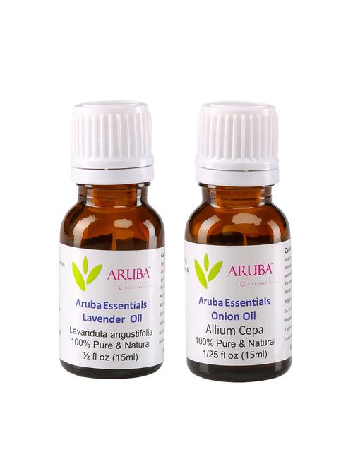 aruba essentials lavender oil & onion oil 100% undiluted combo of 15 ml each - 15278887 - Very Small Image - 1