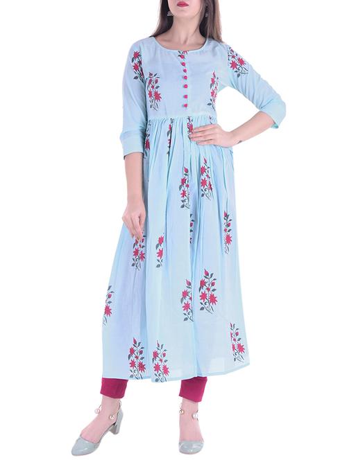 flared printed kurta - 15278929 - Very Small Image - 1