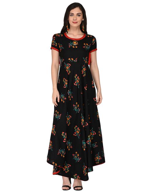 flared floral kurta - 15279965 - Very Small Image - 1