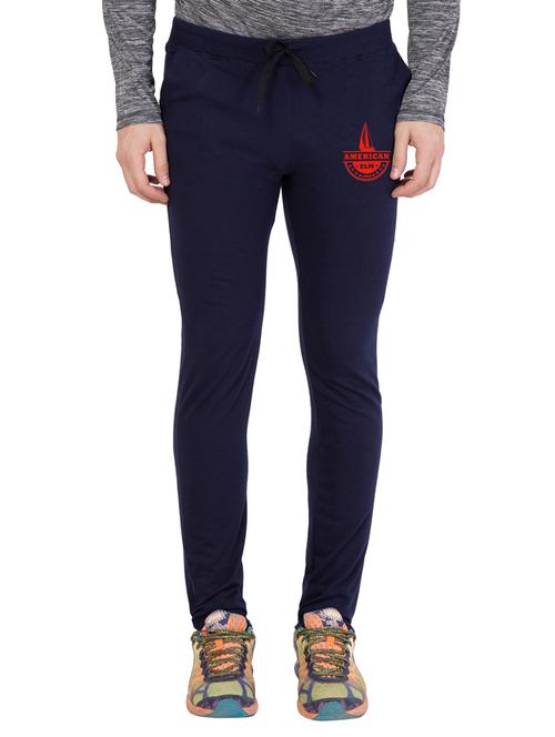 navy blue cotton full length track pant - 15280221 - Very Small Image - 1