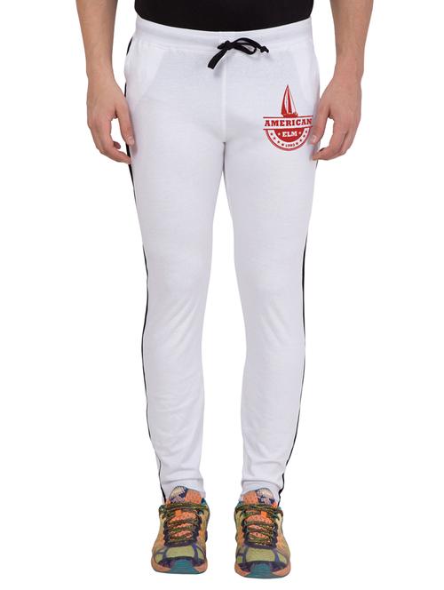 white cotton full length track pant - 15280252 - Very Small Image - 1
