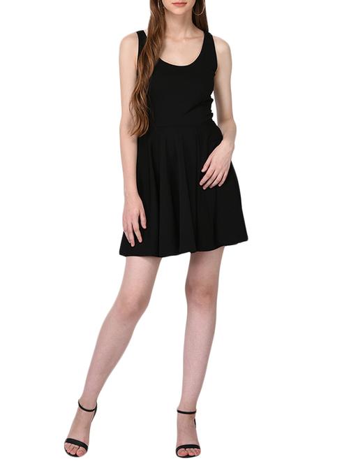 cutout back fit & flare dress - 15280833 - Very Small Image - 1
