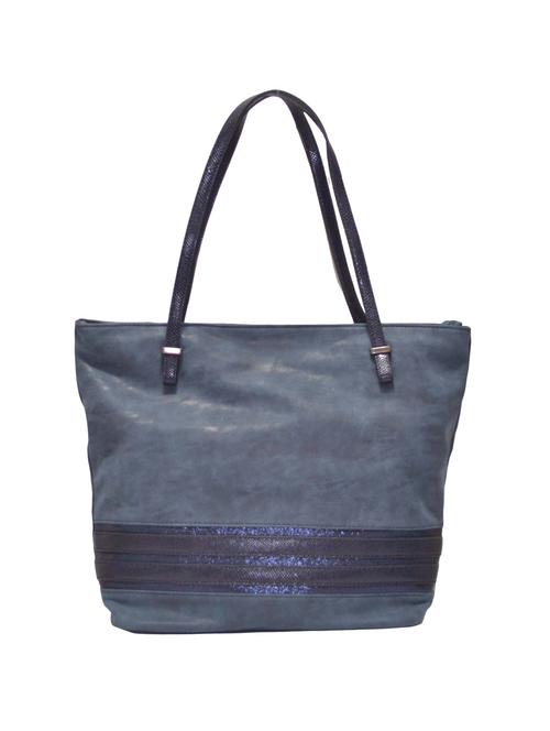 blue leatherette (pu) handbag - 15281626 - Very Small Image - 1
