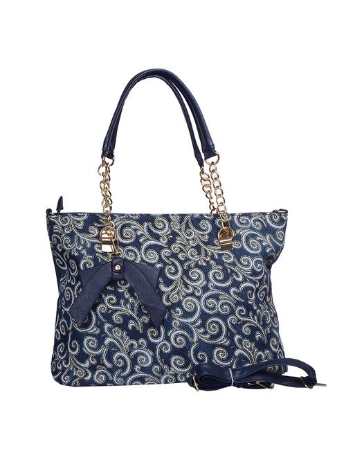 blue leatherette (pu) handbag - 15281651 - Very Small Image - 1