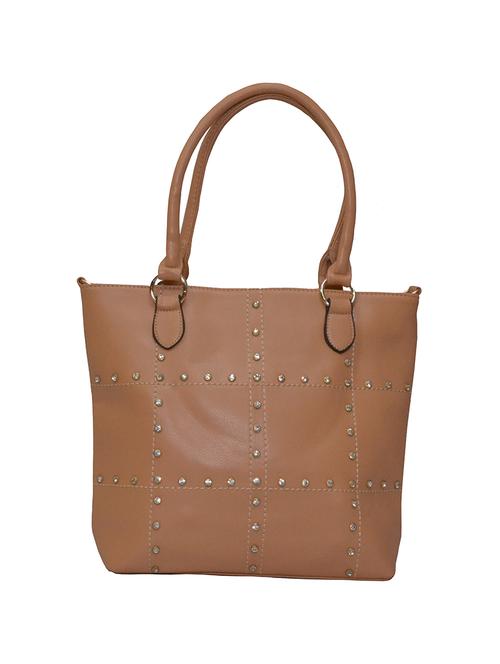 brown leatherette (pu) handbag - 15281669 - Very Small Image - 1