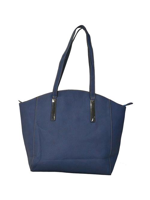 blue leatherette (pu) handbag - 15281675 - Very Small Image - 1