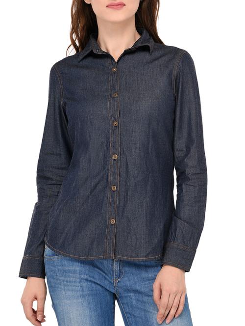 long sleeved denim shirt - 15282371 - Very Small Image - 1