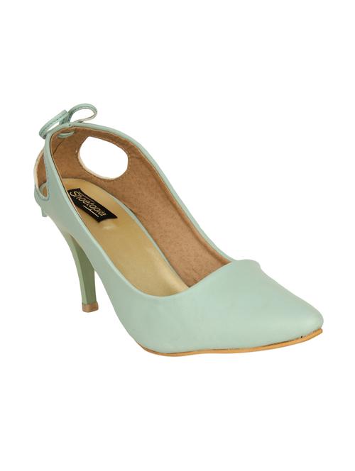 green pu slip on pumps - 15282702 - Very Small Image - 1