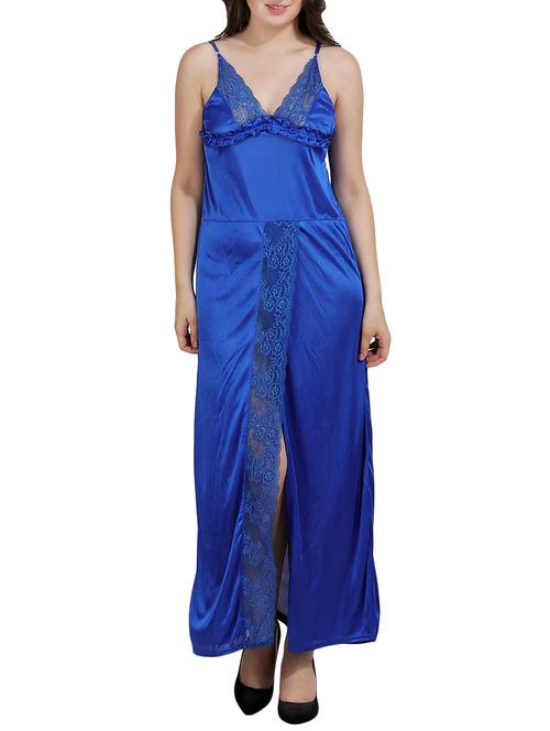front slit laced nighty - 15283494 - Very Small Image - 1