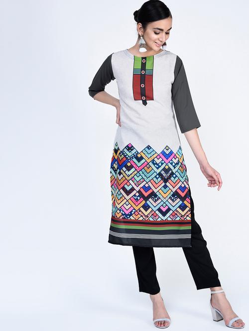 straight geometrical kurta - 15283702 - Very Small Image - 1