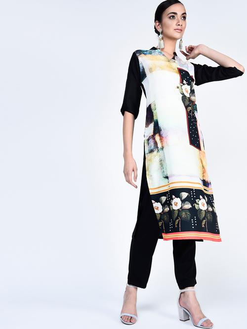 digital print straight kurta - 15283711 - Very Small Image - 1