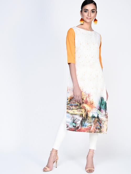 digital print straight kurta - 15283712 - Very Small Image - 1