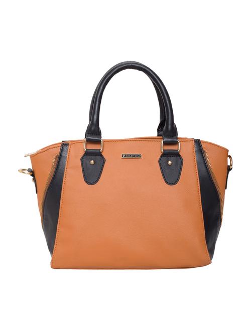 tan leatherette (pu) handbag - 15283849 - Very Small Image - 1